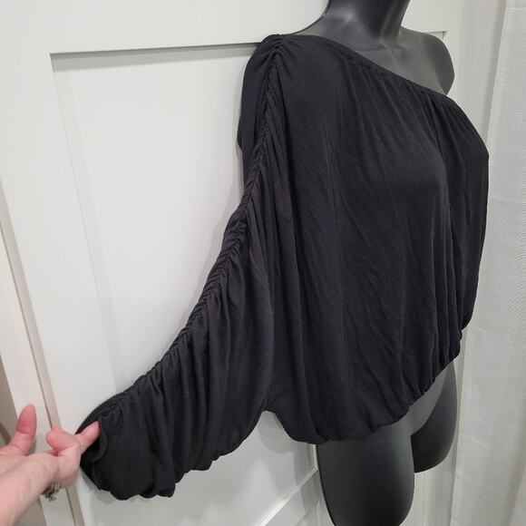 NWT LNA Clothing Ashra Ribbed One Shoulder Crop Length Size XS - Picture 4 of 8